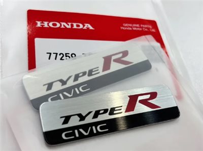 HONDA CIVIC 11代 TYPE-R 小名牌 廠徽 LOGO 鋁牌 髮絲紋 正品